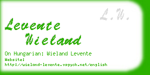 levente wieland business card